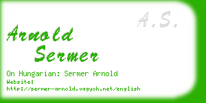 arnold sermer business card